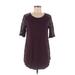 Old Navy Short Sleeve Top Burgundy Solid Scoop Neck Tops - Women's Size Medium