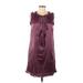 Milly Casual Dress - Shift: Burgundy Print Dresses - Women's Size 8