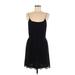 Broadway & Broome Cocktail Dress - Mini Scoop Neck Sleeveless: Black Solid Dresses - Women's Size 6