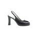 BCBGMAXAZRIA Heels: Pumps Chunky Heel Cocktail Party Black Solid Shoes - Women's Size 8 - Round Toe