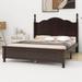 Charlton Home® Darvel Wood Platform Bed Frame, Retro Style Platform Bed w/ Wooden Slat Support Metal in Brown | 43.3 H x 62.5 W x 85.2 D in | Wayfair