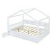 Harper Orchard Willandra Roof-Shaped Canopy Daybed Wood in White/Brown | 67.5 H x 62.6 W x 79.1 D in | Wayfair 211F7993052C48358798C09D1A059637