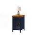 Winston Porter Otylie Solid Wood Nightstand Wood in Blue | 20.08 H x 15.75 W x 12.2 D in | Wayfair 5E574E19DC4948039D46636EA54BAB13