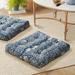 Bungalow Rose 2 - Piece Seat Outdoor Cushion Polyester in Gray/Blue | 3.9 H x 22 W x 22 D in | Wayfair EDCC036BB80B4169A6775EB4852568A5