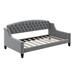 Rosdorf Park Horskins Twin Modern Luxury Tufted Button Daybed Upholstered/Velvet, Wood in Gray | 33.8 H x 45.6 W x 80.7 D in | Wayfair