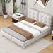 Red Barrel Studio® Senai Platform Bed Upholstered/Linen in Brown | 37.8 H x 63 W x 82.7 D in | Wayfair 470C3E6B91284868AEF2F3BDEE268356