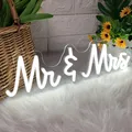 Mr & Mrs Neon Sign for Wedding Party Home Decor USB 11:4ated LED Light Signs Bedroom Wall