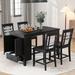 August Grove® Caile Rectangular 60" L x 30" W Dining Set Wood in Black | 36 H x 30 W x 60 D in | Wayfair 1F701686F181401CA91095E486373B3A