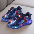 Disney-Baskets SpidSuffolk pour enfants chaussures de sport légères à LED pour garçons chaussures