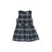 Lands' End Jumper: Blue Plaid Skirts & Dresses - Kids Girl's Size 6