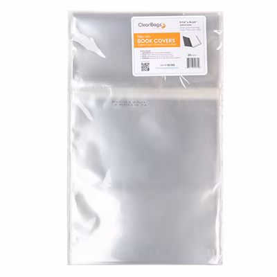 Clear Slip-on Book Covers 9 1/4