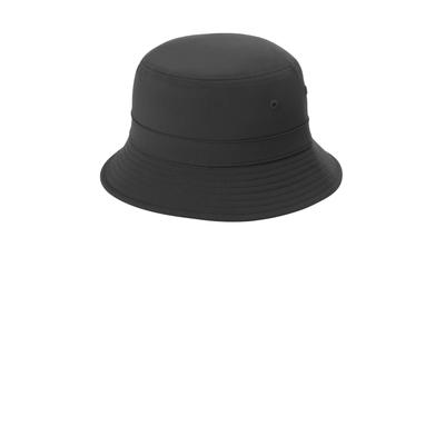 Port Authority C980 Poly Bucket Hat in Black size Small/Medium | Polyester/Spandex Blend