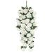 Deluxe Cream White Artificial Rose Flower Stem Hanging Spray Bush 50in - 50" L x 17" W x 6" DP