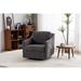 Large swivel chair, upholstered armchair, modern chair, skin-friendly gradient color linen fabric, comfortable to sit.