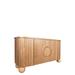 Statements by J Lucca Brown Wooden Fluted Sideboard Cabinet with Ball Feet, Dining Room Furniture, Storage Cabinet