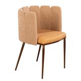 Statements by J Marbella 36.5 in H Stainless Steel/Faux leather /Fabric Dining Chair, Dining Room Chair, Kitchen Chair