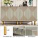 White 58 inches Sideboard Storage Cabinet Buffet Set