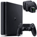 Newest Playstation 4 Slim 1TB SSD Console with Wireless Controller and Charging Station Dock
