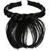 Synthetic Wigs Fashion Synthetic Wigs Headband Front Hair Bangs Fringe Hair Extensions For Women Girls(Black)