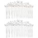 Gold Hair Accessories Vintage Alloy Hair Comb 2pcs Pearl Side Combs Clips Hair Comb Slide Clip Rhinestone Headdress Wedding Party Hair Accessories for Women Girls Hair Combs