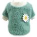 Dog Sweaters for Small Dogs Girl Daisy Style Plush Round Neck Flowers Sweater Dog T Shirts with Sleeves Clothes Warmer Cat Clothes for Boys Sweaters for Dogs Large Girl Dogs Sweaters for Big Dogs
