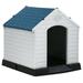 YRLLENSDAN 28in Insulated Dog House Outdoor Igloo Dog Houses Plastic Dog House for Small Medium Dogs Waterproof with Air Vents & Elevated Floor Blue