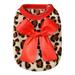 New Festive Coral Leopard Pet Vest Autumn And Winter Cat Dog Clothing Help up for Male Dog Dog Xsmall Boy Dod plus Dog Lease Easy on Dog And Leash Set X Small for Dogs Eco Small Dog Nautical