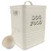 Puppy Pet Food Dispenser Dog Food Storage Buckets Dog Snack Bin Pet Dry Food Bucket Professional Dog Food Bucket Pet Food Storage Bucket Grain Storage Barrel Iron