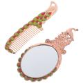 Mirrors Travel Vanity Mirror Office Mirror Vanity Mirror Dresser Mirror Hairdressing Handheld Mirror Vintage Mirror Antique Mirror Handle Mirror Handheld Vintage Zinc Alloy Woman Travel