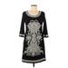 INC International Concepts Casual Dress: Black Baroque Print Dresses - Women's Size Small Petite