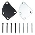 2 Sets Guitars Guitar Neck Mounting Plate Guitar Neck Joint Board Neck Plate Guitar Reinforcement Board Metal Electric Bass Stainless Steel