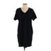 prologue Casual Dress - Shift: Black Solid Dresses - Women's Size Small