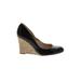L.K. Bennett Wedges: Black Solid Shoes - Women's Size 37 - Round Toe