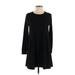 Aqua Casual Dress - A-Line: Black Solid Dresses - Women's Size Small