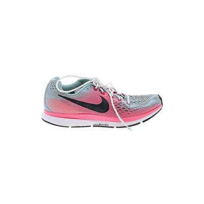 Nike Sneakers: Activewear Platform Feminine Gray Print Shoes - Women's Size 8 - Almond Toe