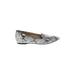 Naturalizer Flats: Gray Snake Print Shoes - Women's Size 8 - Almond Toe