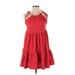 H&M Casual Dress - DropWaist: Red Solid Dresses - Women's Size X-Small