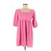 ASOS Casual Dress - Mini Square 3/4 sleeves: Pink Print Dresses - Women's Size 6