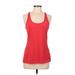 Under Armour Active Tank Top: Red Solid Activewear - Women's Size Medium