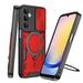 Innens for Samsung Galaxy A15/A25/A55 5G 6.5inch Car Magnetic Stand Case Rugged Cover with Screen Protector Red