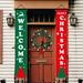 Christmas Porch Sign Banners Hanging Xmas Decorations Yard Front Porch Sign Set for Home Wall Indoor Outdoor Front Door Holiday Party Favors