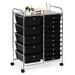 MYXIO 15 Drawer Storage Drawer Cart Organizer Cart Tools Office School Utility Cart Paper Organizer Rolling Storage Cart with Wheels