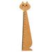 piaybook Cartoon Ruler Cat Drawing Ruler Cute Wooden Ruler Retro Stationery Straight Ruler Long Use Learning Supplies Multi-purpose Ruler for School Classroom Home or Office Brown