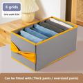 Closet Organizers and Storage Cameland Clothes Storage Box With Bow Handle Compartment Foldable Storage 5/8/12 Grids & Small 7 Grids Folding Divided Clothing Storage Box Storage Bins with Lids