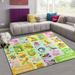 GZHJMY Alphabet Animals Non Slip Area Rug for Living Dinning Room Bedroom Kitchen 1.7 x 2.6 (20 x 31 Inches / 50 x 80 cm) Alphabet Animals Nursery Rug Floor Carpet Yoga Mat