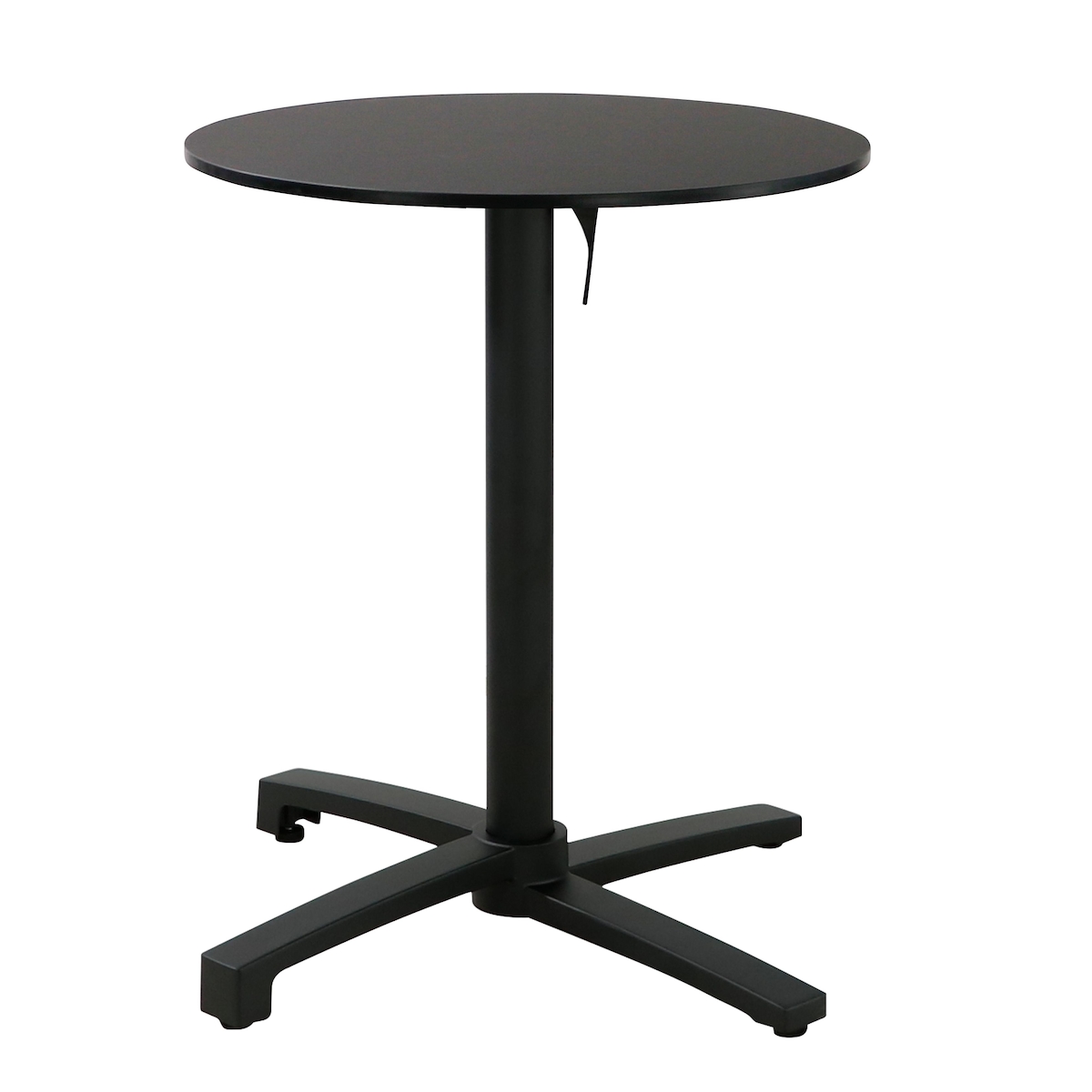 METRO PROFESSIONAL Gastro Klapptisch Massini, Alu, HPL-Tischplatte, Ø 60 x 74 cm, rund, schwarz Image