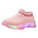 Children Baby Girls Boys Letter Mesh Led Luminous Socks Sport Run Sneakers Casual Shoes Toddler Support Shoes Crib Shoes Boys Sneaker Size 6 Size 6 Tennis Shoes Toddler Size 1 Baby Girls Shoes