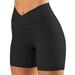 Munlar Women s Shorts Biker Shorts Athletic Black Elastic Waist Shorts Summer Yoag Golf Gym Shorts for Women