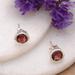 'Faceted Natural Two-Carat Garnet Stud Earrings from India'