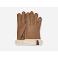 UGG® Shorty Glove With Leather Trim for Women in Brown, Size Large, Shearling